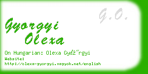 gyorgyi olexa business card